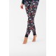 Γυναικεία Βαμβακερή Πυζάμα ITALIAN FASHION MAKALA με print  cookies, ΜΠΛΕ ΣΚΟΥΡΟ