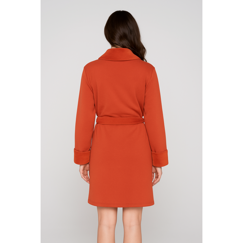 Jeannette 7512, Γυναικεία σταυρωτή ρόμπα με fleece εσωτερικά, ΚΕΡΑΜΙΔΙ