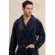 Rafael A5512 Ανδρική Ρόμπα Μακριά Σταυρωτή  Fleece, Μπλέ Σκούρο