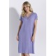 JEANNETTE 8229, Γυναικείο Νυχτικό Κοντό Μανίκι με Δαντέλα, LEVANDER