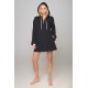 Jeannette 7134,  Ζακετάκι με κουκούλα και φερμουάρ, ΜΑΥΡΟ
