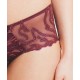 Louisa Bracq 497-40 VORTEX SHORTY, Γυναικείο Κυλοτάκι ελαφρώς ψηλόμεσο από γαλλική δαντέλα, ΜΠΟΡΝΤΟ