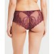 Louisa Bracq 497-40 VORTEX SHORTY, Γυναικείο Κυλοτάκι ελαφρώς ψηλόμεσο από γαλλική δαντέλα, ΜΠΟΡΝΤΟ