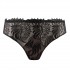 Louisa Bracq, 529-30 Swan Brief. Γυναικείο Κυλοτάκι Midi χωρίς ραφές από γαλλική δαντέλα και λύκρα, ΜΑΥΡΟ