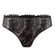 Louisa Bracq, 529-30 Swan Brief. Γυναικείο Κυλοτάκι Midi χωρίς ραφές από γαλλική δαντέλα και λύκρα, ΜΑΥΡΟ