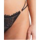 Louisa Bracq, 529-60 Swan Thong, Γυναικείο Κυλοτάκι Στρίνγκ από γαλλική δαντέλα και λύκρα, ΜΑΥΡΟ