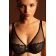 Louisa Bracq 529-11 Swan SG Foulard , Γυναικείο Σουτιέν Full Cup για μεγάλο στήθος από γαλλική δαντέλα, ΜΑΥΡΟ Louisa Bracq 529-11 Swan SG Foulard , Γυναικείο Σουτιέν Full Cup για μεγάλο στήθος από γαλλική δαντέλα, ΜΑΥΡΟ