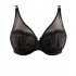 Louisa Bracq 529-11 Swan SG Foulard , Γυναικείο Σουτιέν Full Cup για μεγάλο στήθος από γαλλική δαντέλα, ΜΑΥΡΟ