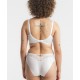 Louisa Bracq, 533-30 Victoria Brief, Γυναικείο Κυλοτάκι Midi Laser Cut από γαλλική δαντέλα και λύκρα, ΑΣΠΡΟ
