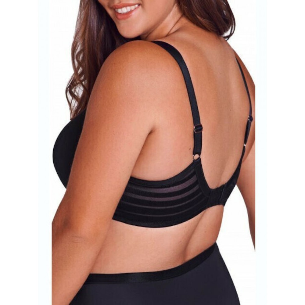 Σουτιέν για μεγάλο στήθος Lisca Alegra 20266, προφορμαρισμένο με μπανέλα, ΜΑΥΡΟ