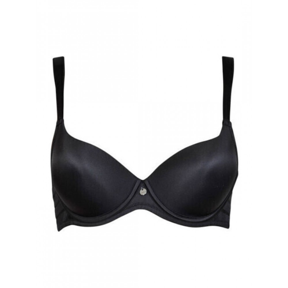 Σουτιέν για μεγάλο στήθος Lisca Alegra 20266, προφορμαρισμένο με μπανέλα, ΜΑΥΡΟ