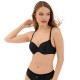 Lisca LAURA 20325,  Σουτιέν με επένδυση για μεγάλο στήθος με μπανέλα ΜΑΥΡΟ