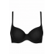 Lisca LAURA 20325,  Σουτιέν με επένδυση για μεγάλο στήθος με μπανέλα ΜΑΥΡΟ