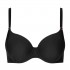 Lisca LAURA 20325,  Σουτιέν με επένδυση για μεγάλο στήθος με μπανέλα ΜΑΥΡΟ