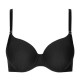 Lisca LAURA 20325,  Σουτιέν με επένδυση για μεγάλο στήθος με μπανέλα ΜΑΥΡΟ