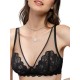Luna 15303 Pandora, Γυναικείο Bralette Δαντέλα χωρίς μπανέλα, ΜΑΥΡΟ