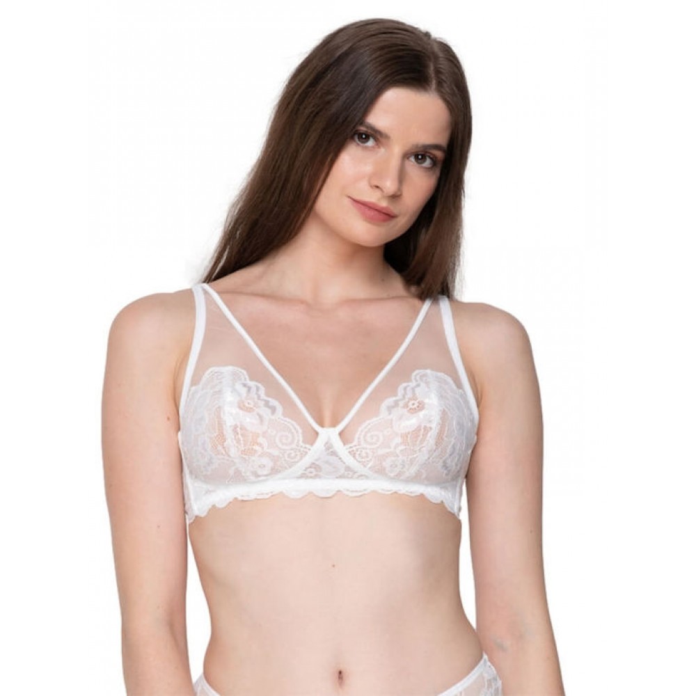 Luna 15303 Pandora, Γυναικείο Bralette Δαντέλα χωρίς μπανέλα,  ΙΒΟΥΑΡ