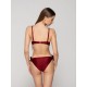 LUNA 94654, Γυναικείο Μαγιό  Bikini Top με μπανέλα, χωρίς επένδυση,  ΜΠΟΡΝΤΟ