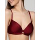 LUNA 94653, Γυναικείο Μαγιό  Bikini Top  Balconette,  ΜΠΟΡΝΤΟ