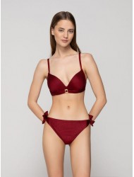 LUNA 94653, Γυναικείο Μαγιό  Bikini Top  Balconette,  ΜΠΟΡΝΤΟ