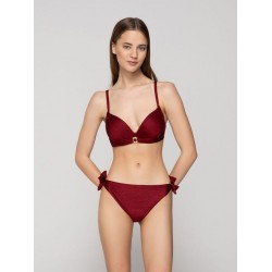LUNA 94655, Γυναικείο Μαγιό  Bikini Bottom με δέσιμο,  ΜΠΟΡΝΤΟ