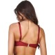 LUNA 94654, Γυναικείο Μαγιό  Bikini Top με μπανέλα, χωρίς επένδυση,  ΜΠΟΡΝΤΟ