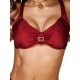 LUNA 94654, Γυναικείο Μαγιό  Bikini Top με μπανέλα, χωρίς επένδυση,  ΜΠΟΡΝΤΟ