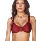 LUNA 94654, Γυναικείο Μαγιό  Bikini Top με μπανέλα, χωρίς επένδυση,  ΜΠΟΡΝΤΟ