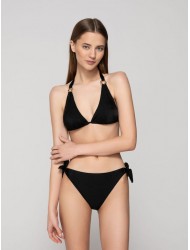 LUNA 94655, Γυναικείο Μαγιό  Bikini Bottom με δέσιμο, ΜΑΥΡΟ