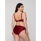 LUNA 94657, Γυναικείο Μαγιό  Bikini Bottom 3/4 με αυξομείωση ΜΠΟΡΝΤΟ