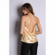 Τοπ σατέν με δαντέλα Milena By Paris 010123, GOLD