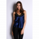 Τοπ σατέν με δαντέλα Milena By Paris 010123, BLEU