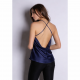 Τοπ σατέν με δαντέλα Milena By Paris 010123, BLEU