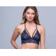 Milena By Paris 010154-DARK BLUE,  Bralette Γυναικείο χωρίς μπανέλα με ιδιαίτερη πλάτη  ΜΠΛΕ ΣΚΟΥΡΟ