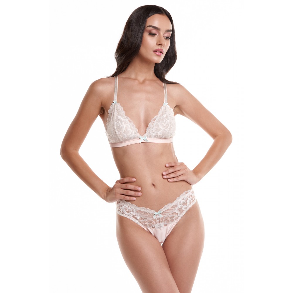 Bralette  Miss Rosy 9155 χωρίς μπανέλα από δαντέλα  ΑΠΑΛΟ ΣΟΜΟΝ