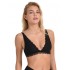 Miss Rosy, Γυναικείο Bralette χωρίς  μπανέλα Β993 από βαμβάκι και δαντέλα, ΜΑΥΡΟ
