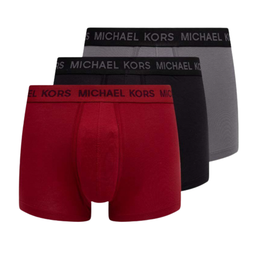 Ανδρικά Μπόξερ Πολυτελείας Michael Kors 6F31T10773-634 3pack Supreme Touch Trunk, VIKING RED