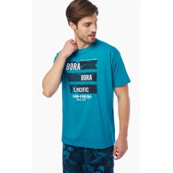 Ανδρική Πυζάμα Minerva 90-70982 BORA-BORA με Shorts και κοντό μανίκι ΠΕΤΡΟΛ