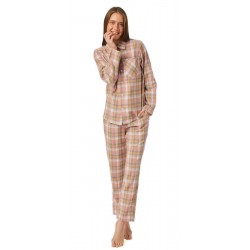 Minerva 90-52384, Γυναικείο Σετ Πυτζάμα με κουμπιά, ΡΟΖ ΚΑΡΟ