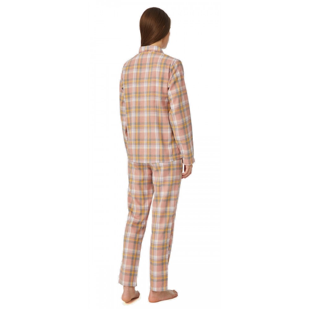 Minerva 90-52384, Γυναικείο Σετ Πυτζάμα με κουμπιά, ΡΟΖ ΚΑΡΟ