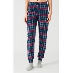 Minerva 90-53011, Γυναικείο Βαμβακερό Παντελόνι Πυτζάμας, ΜΠΛΕ/ΜΩΒ ΚΑΡΟ Minerva 90-53011, Γυναικείο Βαμβακερό Παντελόνι Πυτζάμας, ΜΠΛΕ/ΜΩΒ ΚΑΡΟ