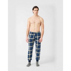 Minerva 90-71204, Ανδρικό Βαμβακερό Παντελόνι Πυτζάμας, ΜΠΛΕ ΚΑΡΟ Minerva 90-71204, Ανδρικό Βαμβακερό Παντελόνι Πυτζάμας, ΜΠΛΕ ΚΑΡΟ