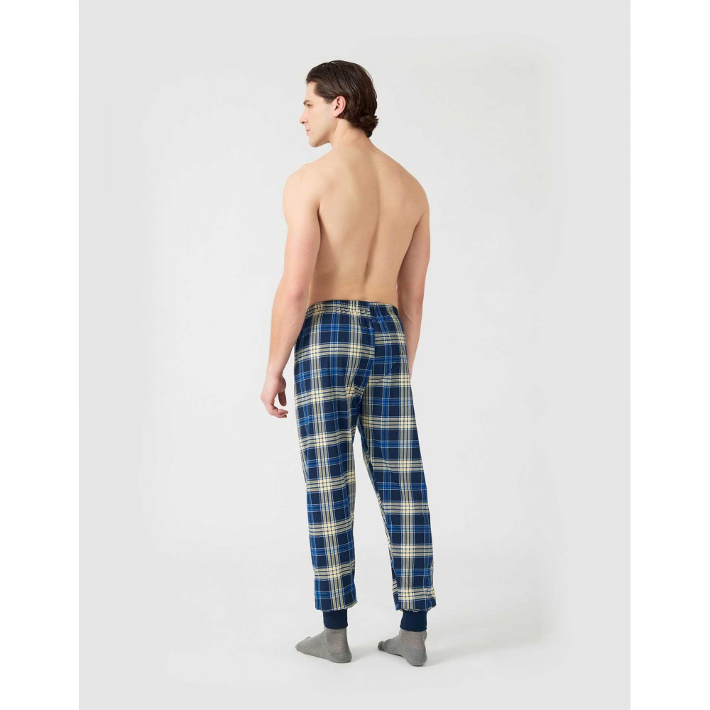 Minerva 90-71204, Ανδρικό Βαμβακερό Παντελόνι Πυτζάμας, ΜΠΛΕ ΚΑΡΟ Minerva 90-71204, Ανδρικό Βαμβακερό Παντελόνι Πυτζάμας, ΜΠΛΕ ΚΑΡΟ