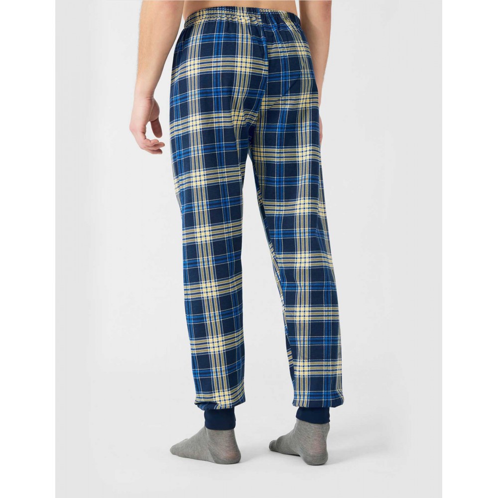 Minerva 90-71204, Ανδρικό Βαμβακερό Παντελόνι Πυτζάμας, ΜΠΛΕ ΚΑΡΟ Minerva 90-71204, Ανδρικό Βαμβακερό Παντελόνι Πυτζάμας, ΜΠΛΕ ΚΑΡΟ