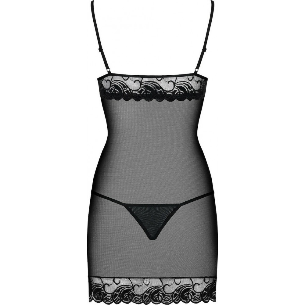 Σέξι Νεγκλιζέ  Obsessive  Wonderia Chemise, ΜΑΥΡΟ