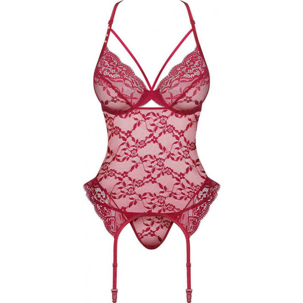 Obsessive Ivetta Lace Corset and Thong 