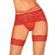 Obsessive Loventy Garter Belt Plus Size, Γυναικεία Ζαρτιέρα ΚΟΚΚΙΝΗ