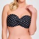 Panache Anya Riva Spot SW1453, Γυναικείο Strapless Μαγιό Τοπ για μεγάλο στήθος, ΜΠΛΕ ΣΚΟΥΡΟ ΠΟΥΑ