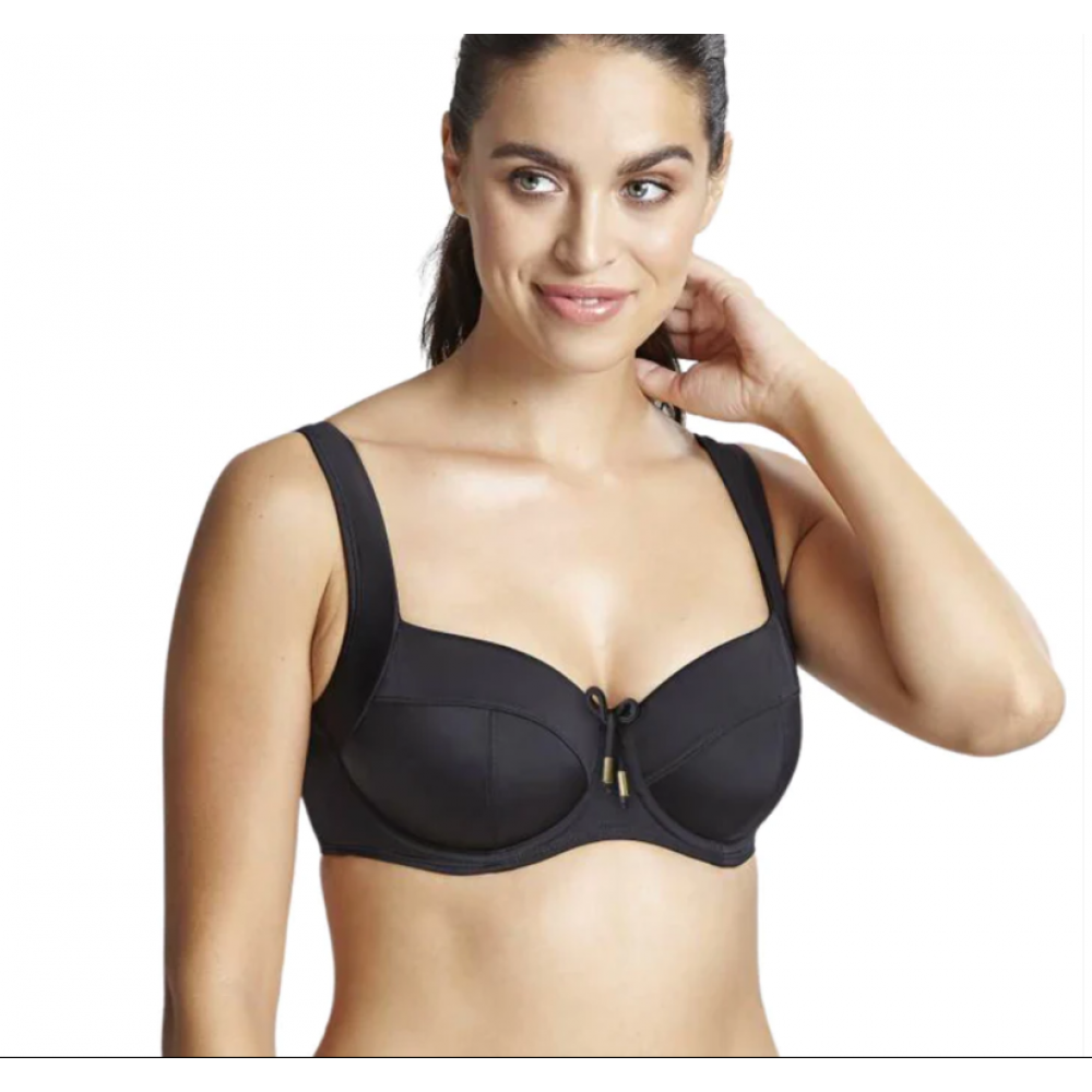 Σουτιέν Μαγιό για μεγάλο στήθος, PANACHE Anya Riva Full Cup Bikini Top SW1302 ΜΑΥΡΟ