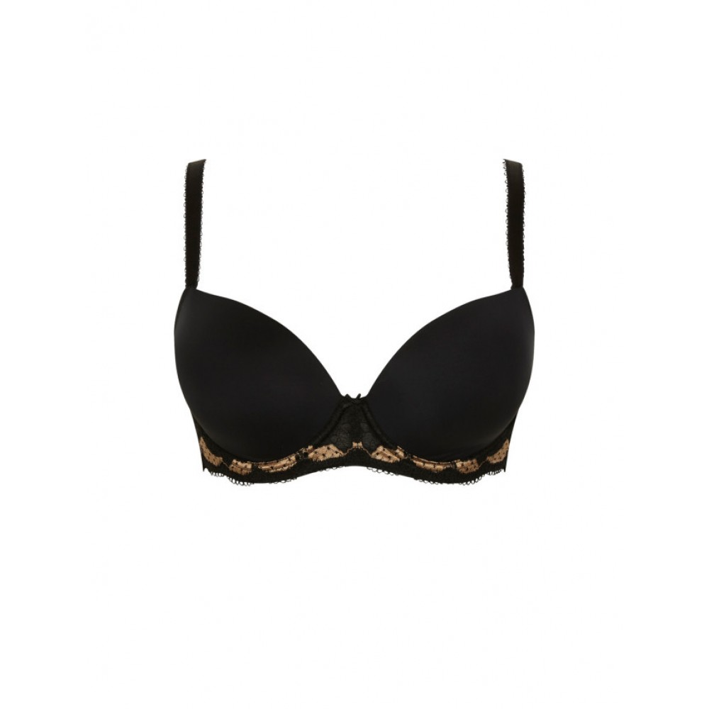 Σουτιέν για μεγάλο στήθος Panache Clara 7251 Moulded Sweetheart Bra, ΜΑΥΡΟ